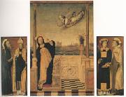 Carlo di Braccesco The Annunciation with Saints A triptych (mk05) Spain oil painting artist